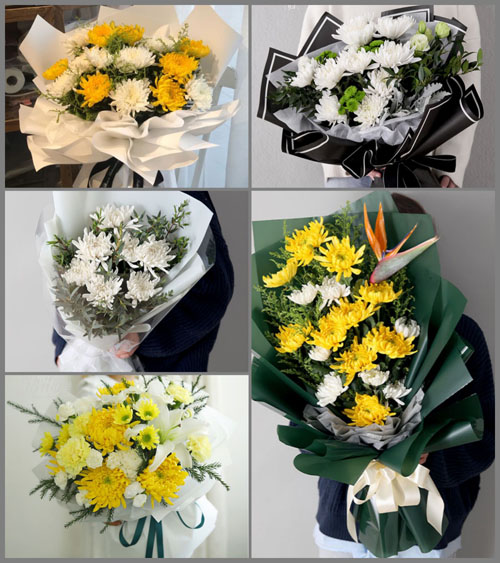 湖北黄冈市黄梅县蔡山镇湖脚下村白事花束代送